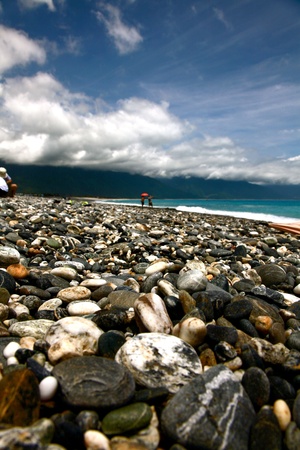 rock coast beachの写真素材