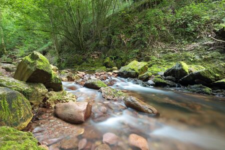 river in Spain Navarre Erratzuの写真素材