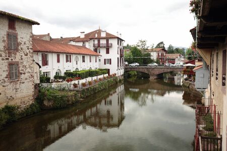 town of Saint Jean Pied de Portの写真素材