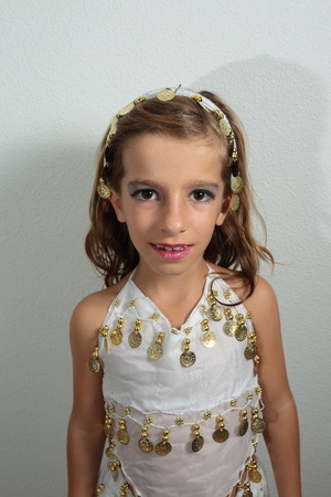 makeup girl dancing at a partyの写真素材