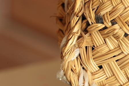 Esparto handmade braid detail photographed closeの写真素材