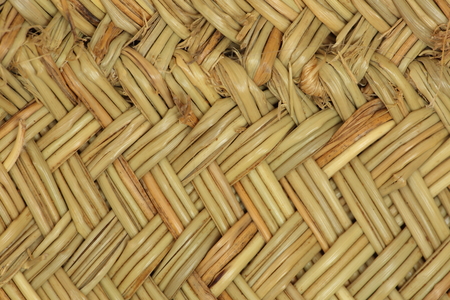 Esparto handmade braid detail photographed close