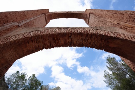 Bridge of five eyes in Aspe, Alicante, Spain,の写真素材