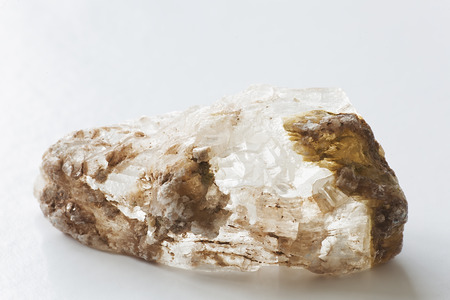 Stone quartz on white background. Horizontal shot with natural light.の写真素材
