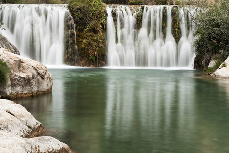 Sources of the river Algar in Callosa de Ensarria, province of Alicante, Spain.の写真素材