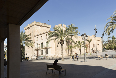 Elche, Spain: March 30, 2017: Altamira Palace in the city of Elche, Alicante province. Valencian...