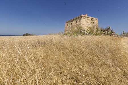 Tower of San Jos? ? in the Island of Tabarca, province of Alicante, Spainの写真素材