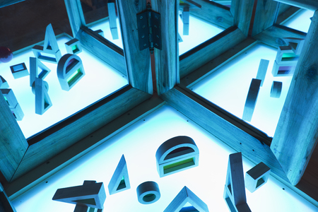 Light table in a living and active Education Space in Alicante, Spain.の写真素材