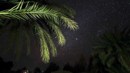 Sky full of stars in M'Hamid El Ghizlane or Lamhamid Ghozlane is a small oasis town in the Zagora...