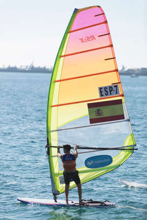 Alicante, Spain. December 1, 2019. Sailing Championship in winter in the city of Alicante, Spain.のeditorial素材