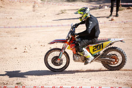 Elche, Spain. November 19, 2019: Motocross Competition in the city of Elche, Spain.