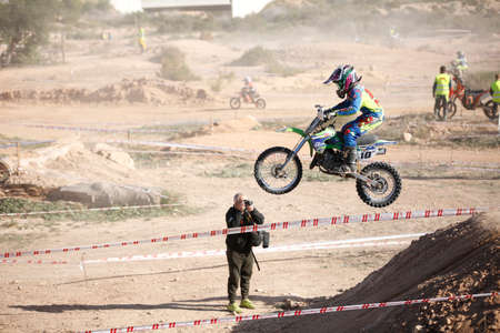 Elche, Spain. November 19, 2019: Motocross Competition in the city of Elche, Spain.のeditorial素材
