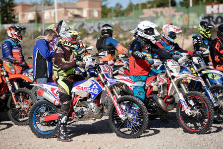 Elche, Spain. November 19, 2019: Motocross Competition in the city of Elche, Spain.のeditorial素材