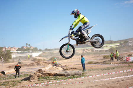 Elche, Spain. November 19, 2019: Motocross Competition in the city of Elche, Spain.のeditorial素材