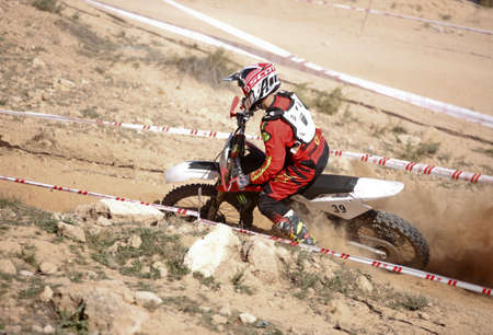 Elche, Spain. November 19, 2019: Motocross Competition in the city of Elche, Spain.のeditorial素材
