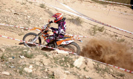 Elche, Spain. November 19, 2019: Motocross Competition in the city of Elche, Spain.のeditorial素材