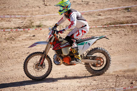 Elche, Spain. November 19, 2019: Motocross Competition in the city of Elche, Spain.のeditorial素材