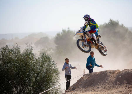 Elche, Spain. November 19, 2019: Motocross Competition in the city of Elche, Spain.のeditorial素材
