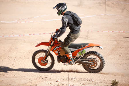 Elche, Spain. November 19, 2019: Motocross Competition in the city of Elche, Spain.のeditorial素材