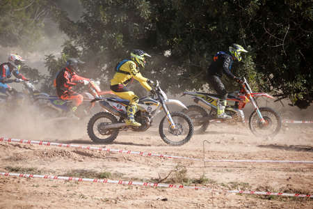 Elche, Spain. November 19, 2019: Motocross Competition in the city of Elche, Spain.のeditorial素材