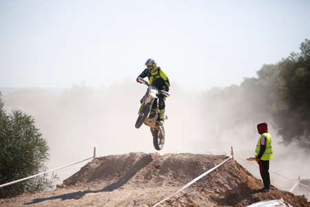 Elche, Spain. November 19, 2019: Motocross Competition in the city of Elche, Spain.のeditorial素材