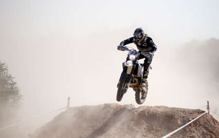 Elche, Spain. November 19, 2019: Motocross Competition in the city of Elche, Spain.