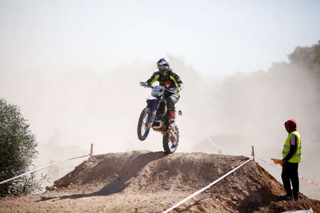 Elche, Spain. November 19, 2019: Motocross Competition in the city of Elche, Spain.のeditorial素材