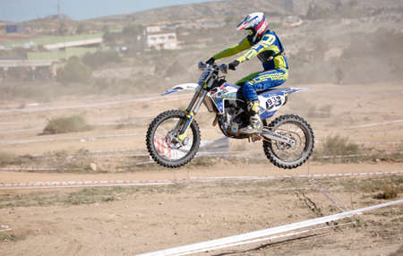 Elche, Spain. November 19, 2019: Motocross Competition in the city of Elche, Spain.のeditorial素材