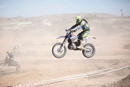 Elche, Spain. November 19, 2019: Motocross Competition in the city of Elche, Spain.のeditorial素材