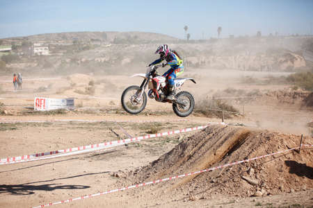 Elche, Spain. November 19, 2019: Motocross Competition in the city of Elche, Spain.のeditorial素材