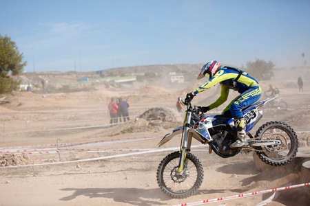 Elche, Spain. November 19, 2019: Motocross Competition in the city of Elche, Spain.のeditorial素材