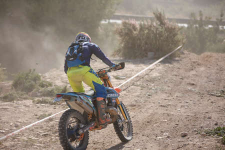 Elche, Spain. November 19, 2019: Motocross Competition in the city of Elche, Spain.のeditorial素材