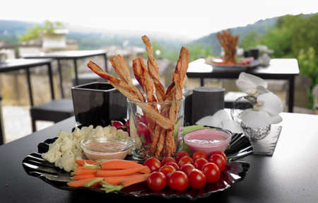 Welcome cocktail in a Belgian restaurant. Shot with natural light and selective focus.の写真素材