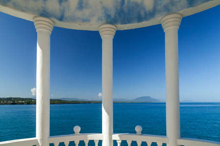 Colonial hotel with sea view Puerto Plata Dominican Republicの写真素材