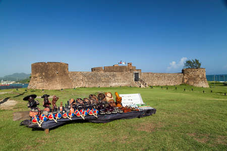 Sale of art in San Felipe fortの写真素材