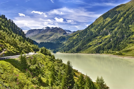 Lake and Dam Gepatsch Austria
