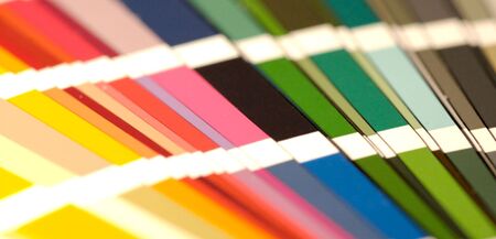 Color samples spread like a fan