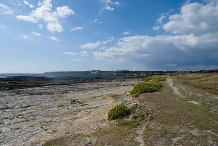Wild Britton coast on a summer afternoonの写真素材
