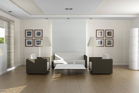 Elegant modern living room. The pictures on the wall are mine, so no copyright issue