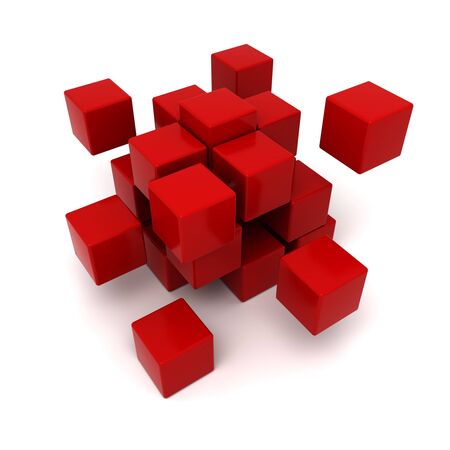 
3D rendering of a red cubic background
の写真素材