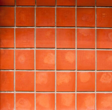 Picture of orange tiles ideal for backgrounds and texturesの写真素材