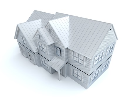 
3D rendering of an architecture model in white
の写真素材