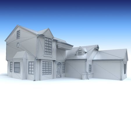 
3D rendering of an architecture model in white
の写真素材