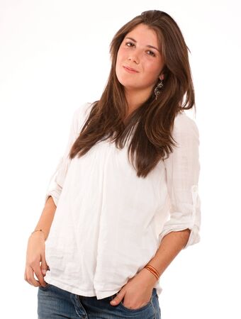 
Isolated portrait of a cute fresh teenager  
の写真素材