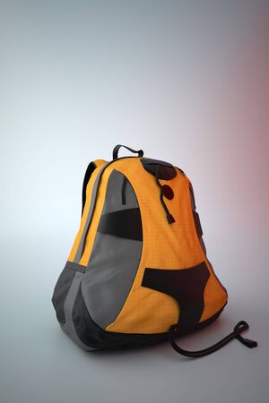 
Orange and grey modern backpack against a neutral background


の写真素材