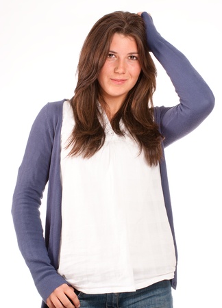 
Isolated portrait of a cute fresh teenager  
の写真素材