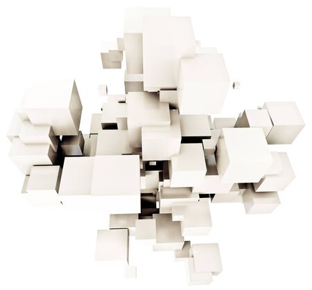 

3D rendering of a cubic background in shades of white
の写真素材