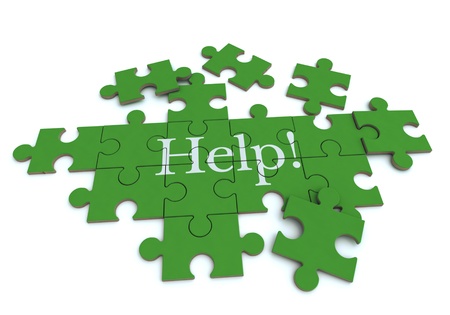 
3D rendering of a forming puzzle with the word Help!
の写真素材