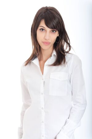 

Young brunette wearing a white shirt

の写真素材