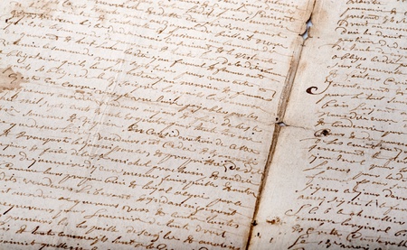 

Shot on an old manuscript written in French

